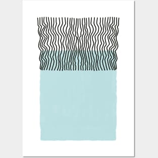 Light blue abstract watercolor drawing Posters and Art